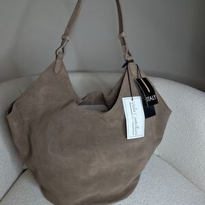 VIOLA CASTELLANI Made In Italy Suede Oval Bottom Hobo New with tags